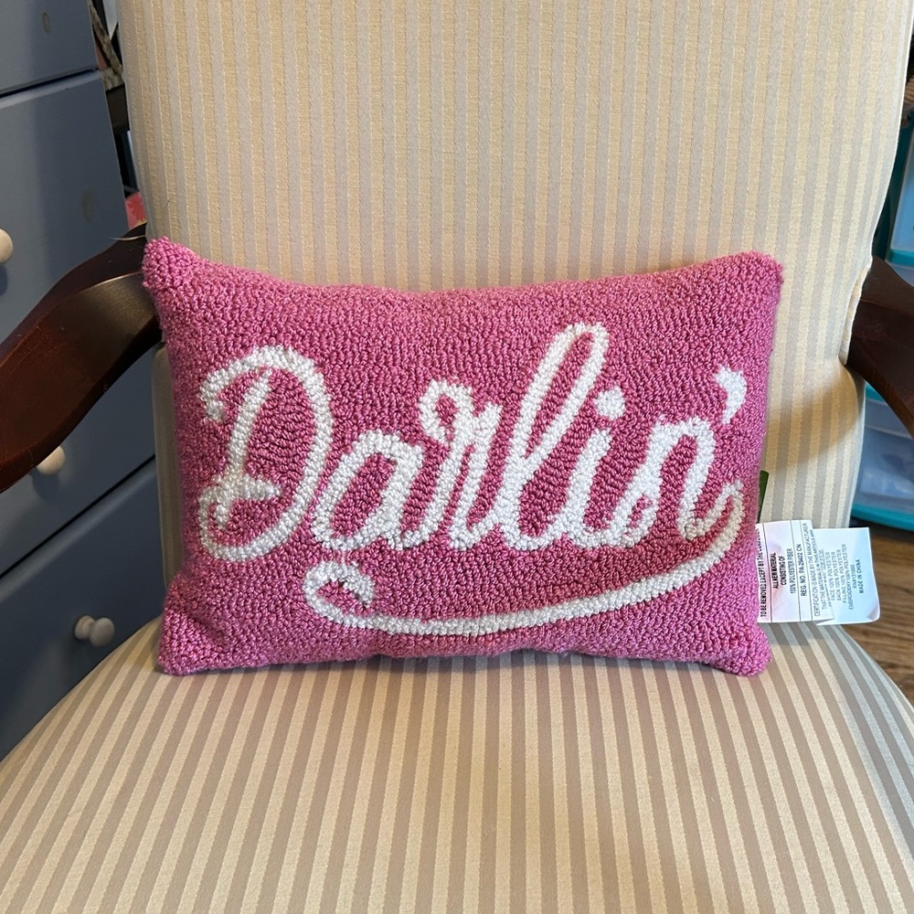 Ashland Pink and White Accent Pillow - Picture 5 of 5